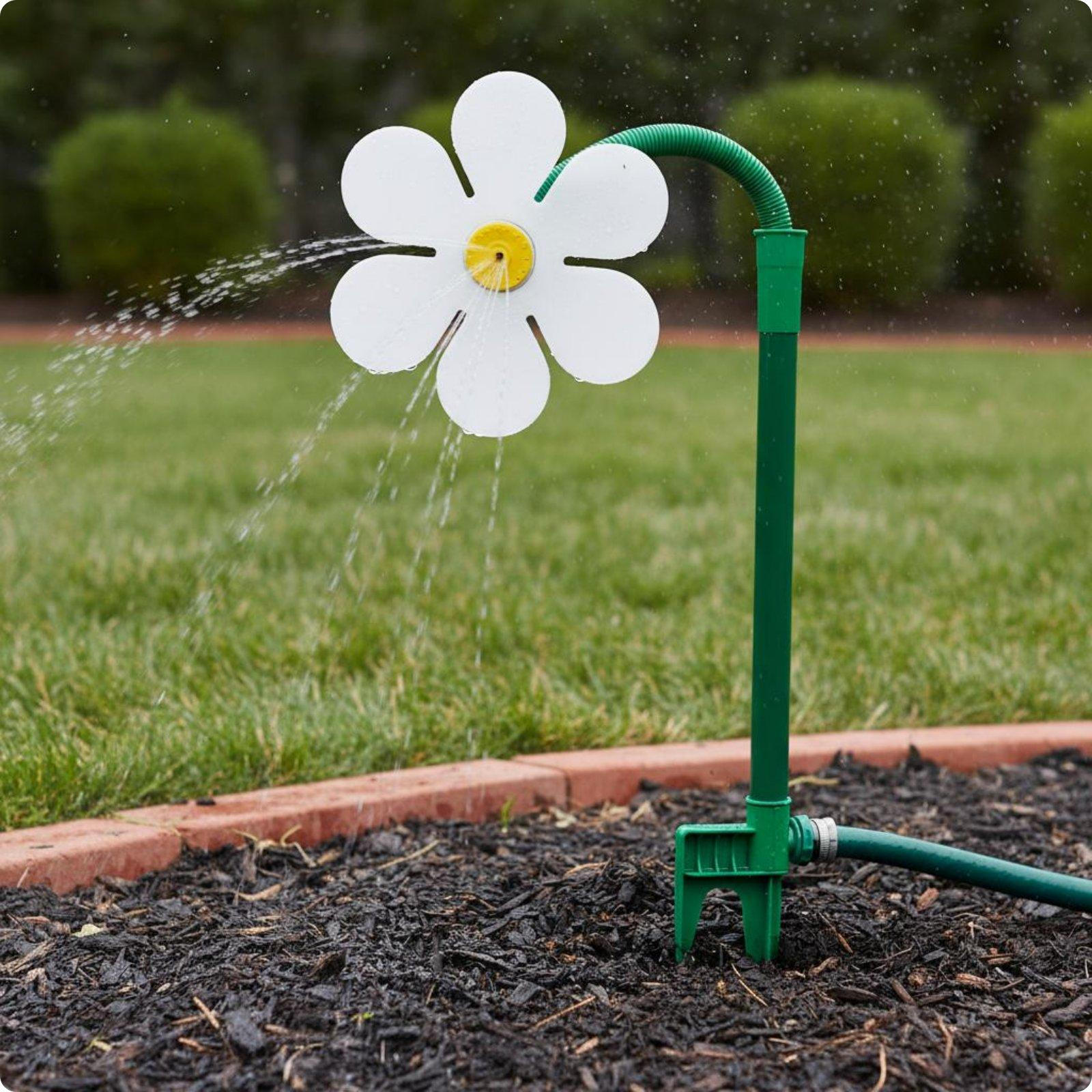 Stake Sprinkler Curved Stem GroundInsert White Standard White Standard