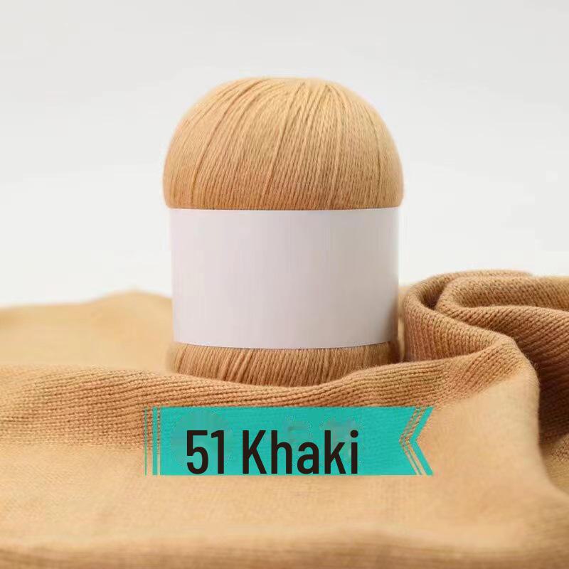 Hand-woven Cashmere Yarn - 3 Ply Soft Wool for Sweaters - Spot Processed Ball of Yarn