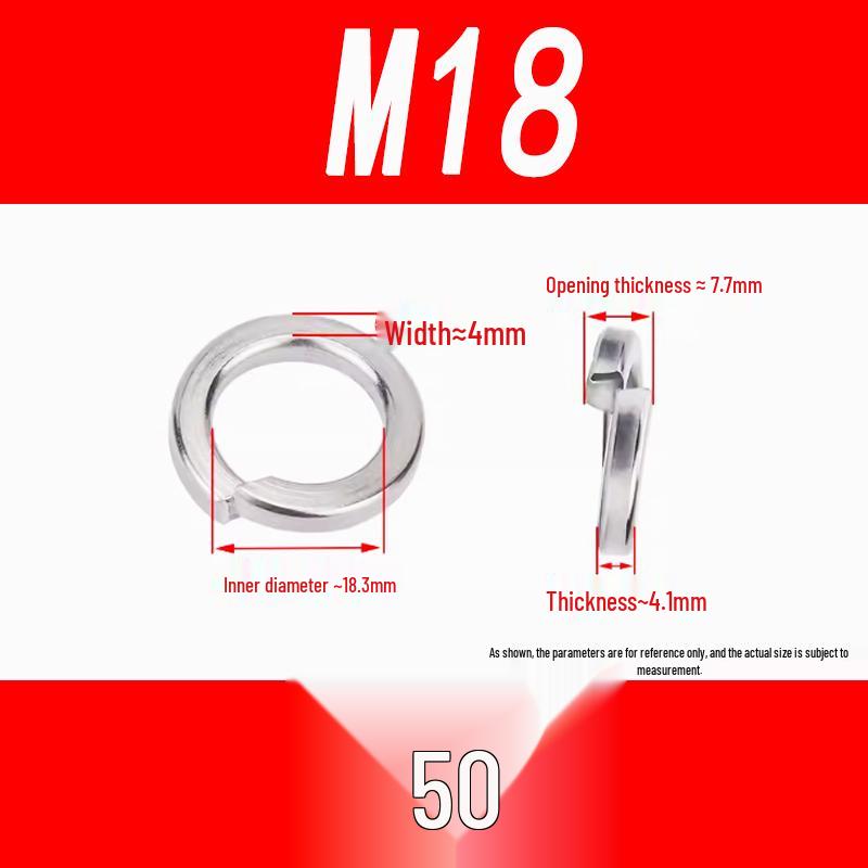 Stainless Steel Spring Washer M3-M16 Elastic Metal Washer Set