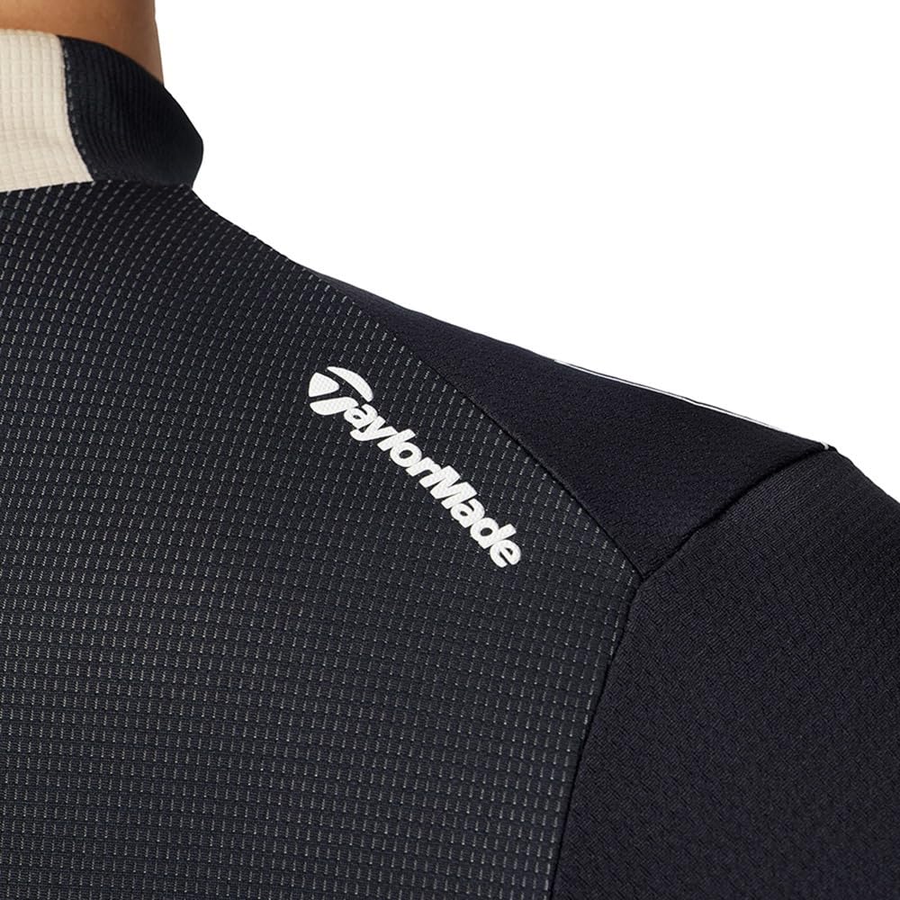 TaylorMade T-ICE Air Logo S/S Mock Black Men's Size M (SS25 UN648)