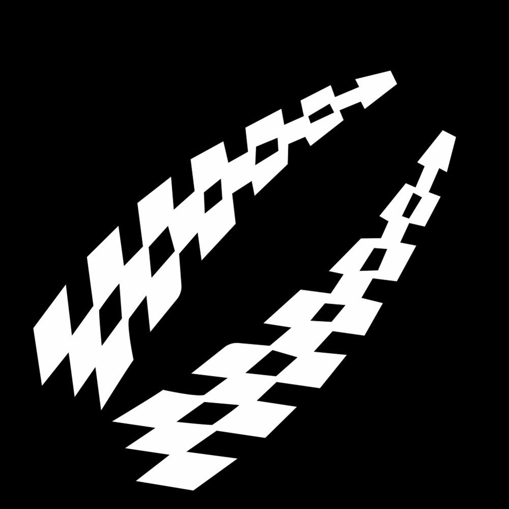 Eyebrow Car Stickers High Quality Vinyls Checkered Flags