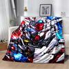 HD Robot GUNDAM Cartoon Soft Flannel Blanket for Bed Bedroom Sofa Picnic,Throw Blanket for Cover Office Christmas Gift Kids