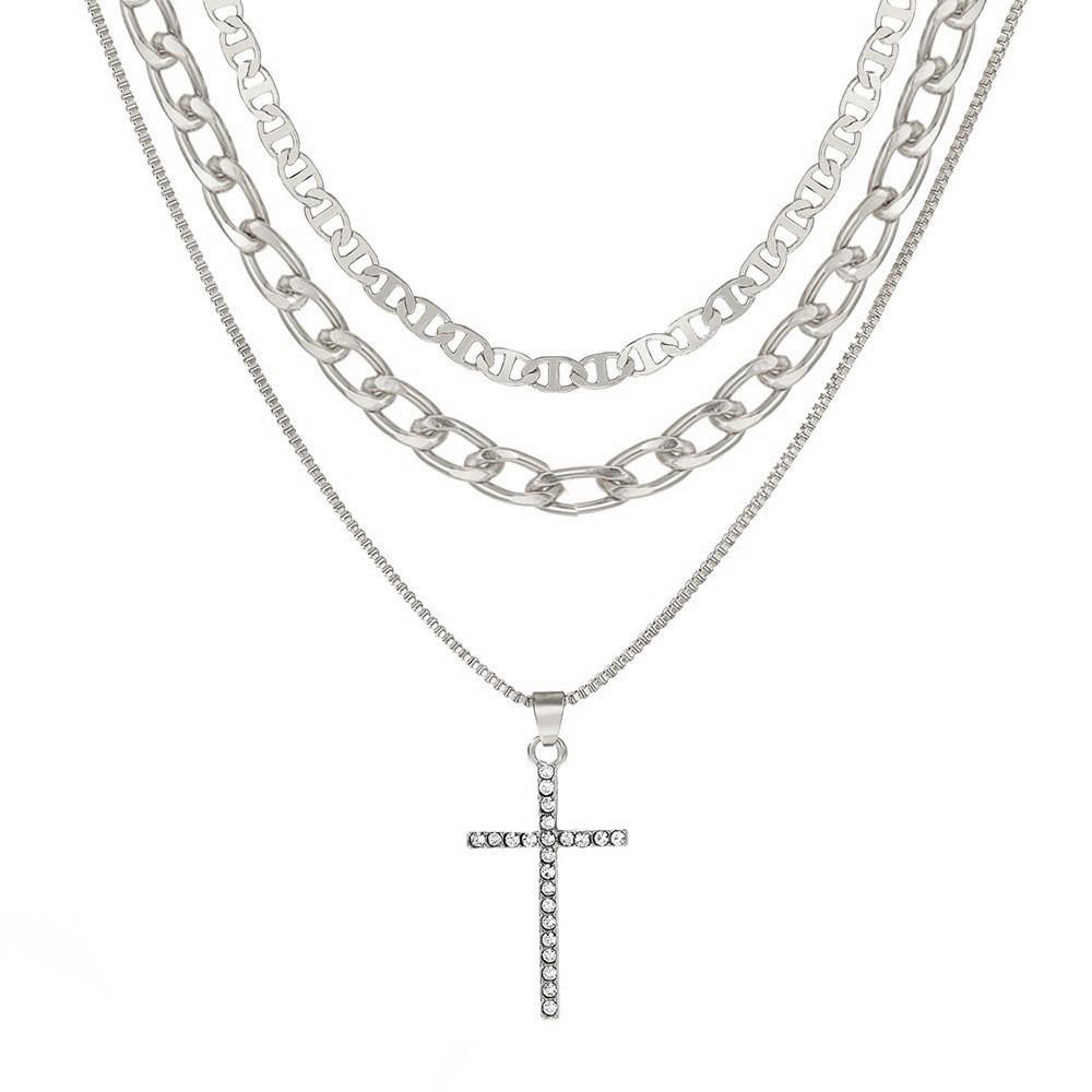 Cross Necklace for Women Stackable Stacked Stacking Layering Layered Necklaces Gold Necklace Cross Pendant Diamond Jewelry Gift