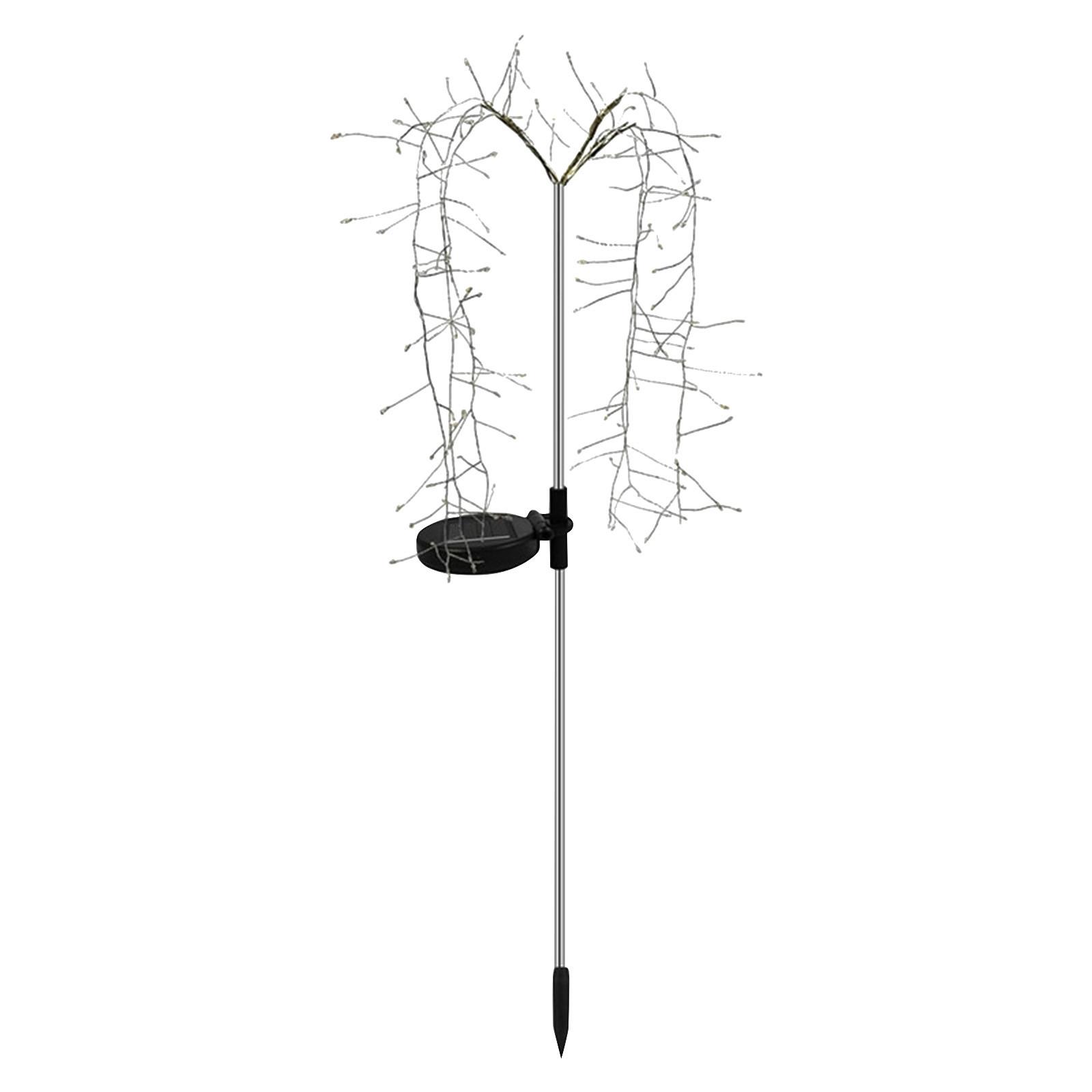 

Солнечные садовые фонари для наружного декора, 100 светодиодов, искусственные деревья из медной проволоки, солнечные фонари для патио, сада, Рождества, вечеринки, двора One Size