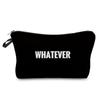 Women English Alphabet Print Cosmetic Bag Toiletries Organize Travel Storage Case 6696