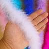 DIY 2M Fluffy Marabou Feather Boa Natural Turkey Feathers DIY Craft Sewing Trim Hat Costume Decor Home Wedding Party Accessories