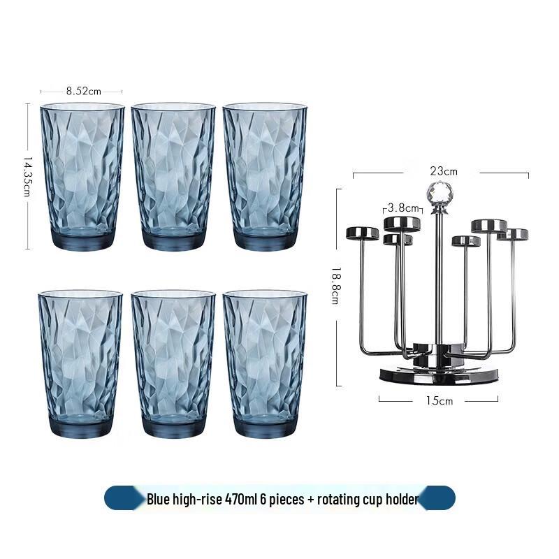 Zhimai Global Diamond Crystal Glass Set with Rotating Holder