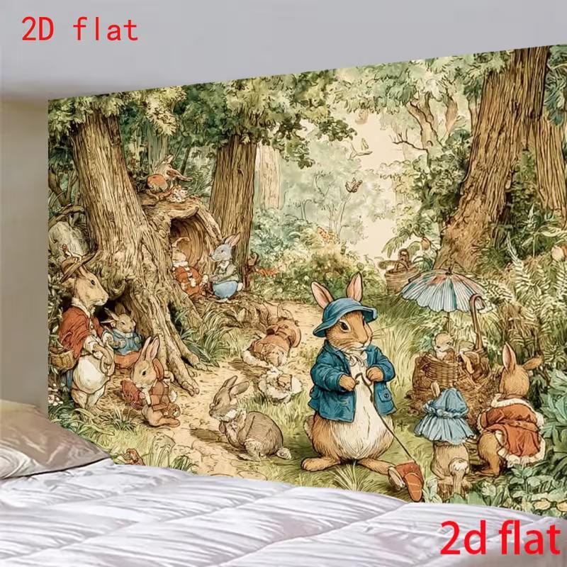2D Peter Rabbit Banner, Forest Animals Party & Live Background