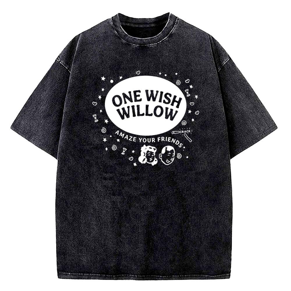 Maglietta Vintage Lavata Nikki Obsession One Wish Willow Uomo Stampa Lettere Perché Non Mi Ami 100% Cotone Magliette Larghe Shi