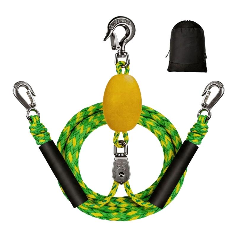 Heavy Type Boats Tow Rope With Stainless Steel Connector Water Sports Tow Line For Kayaks Ski And Small Yachts