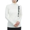 Admiral Golf ADLA378 Women's Classic Brushed Turtleneck Shirt with Side Logo, White