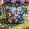 Anime I-Isekai Q-Quartet Kissenbezug Home & Auto Doppelszenen-Kissenbezug: Wendbar für höchsten Tragekomfort