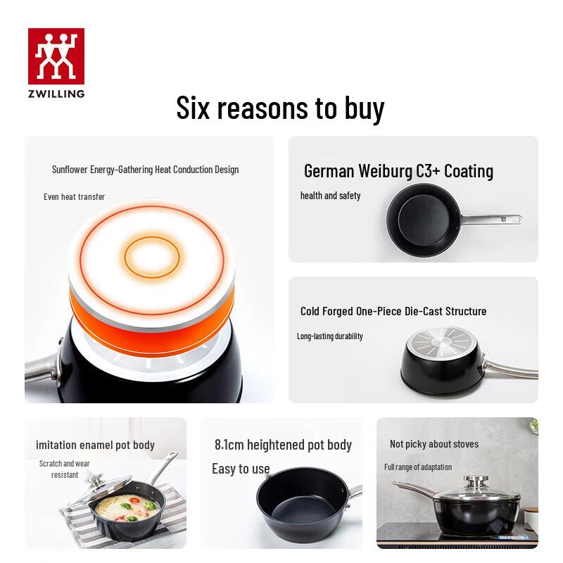 Zwilling Genießen Sie beschichtete Kochtöpfe