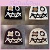 Knit Beanie With Demon Face Embroidery For Halloween And Winter Warmth