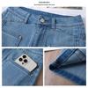 High-Waisted A-Line Denim Shorts for Women - Summer Thin, Loose Fit, Mid-Length, Four-Point Wide-Leg Design