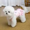 Dog Slip Dress Spring Summer Bunny Print Ruffle Hem Pet Sleeveless Dress Breathable Pet Costume Outfit Apparel for Small Dogs Cats