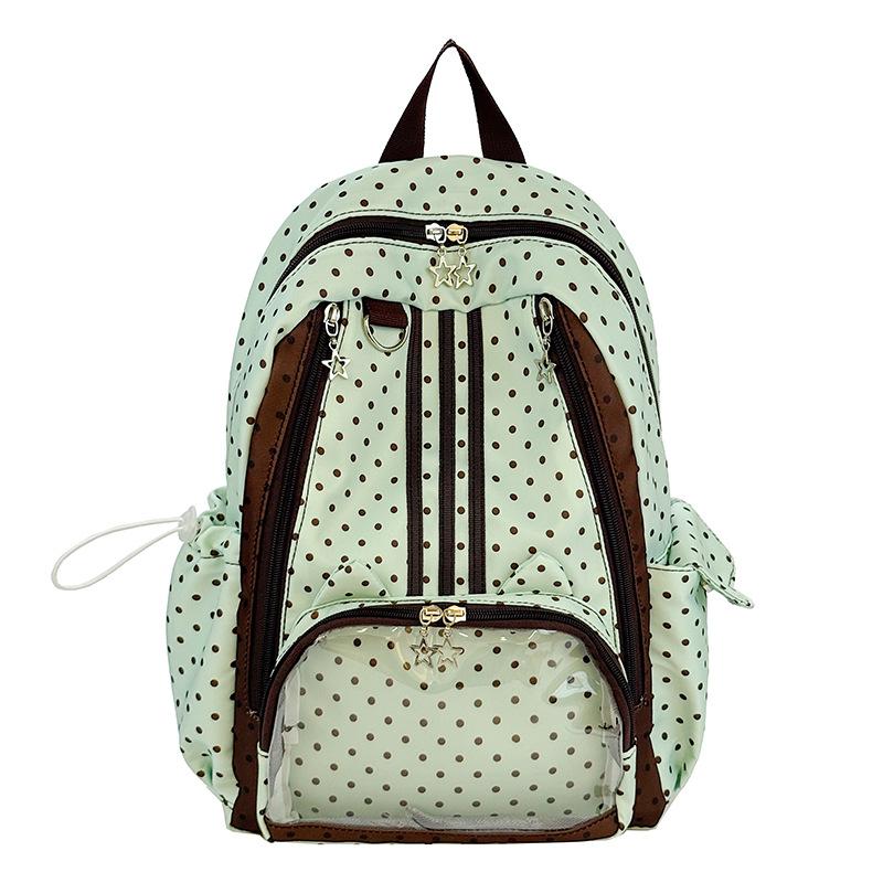 Schoolbag Polka Dot Student Schoolbag Large Capacity Transparent Pain Bag Commuter Leisure Student Schoolbag Two-dimensional Transparent Pain Bag