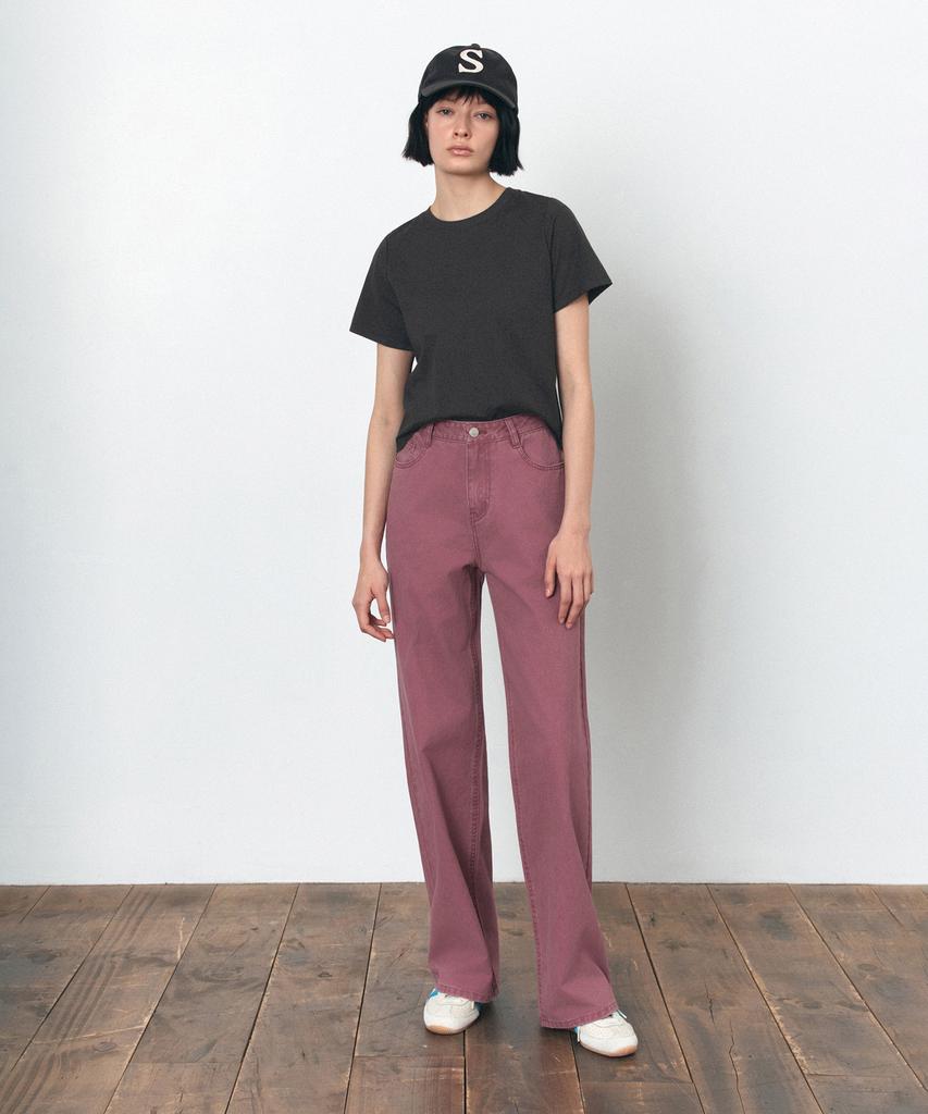 Siyajyu Sijn6107 Vintage Cotton Washed Pants_Dusty Purple