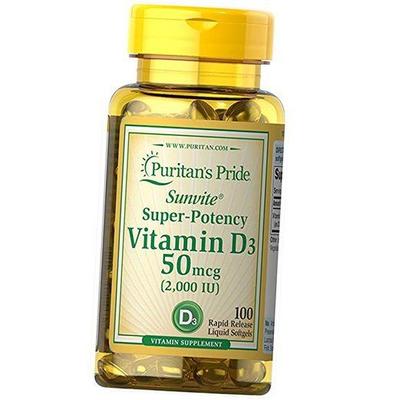 Vitamin D3, Cholecalciferol, Vitamin D3 2000, 100gelcaps (36367051)