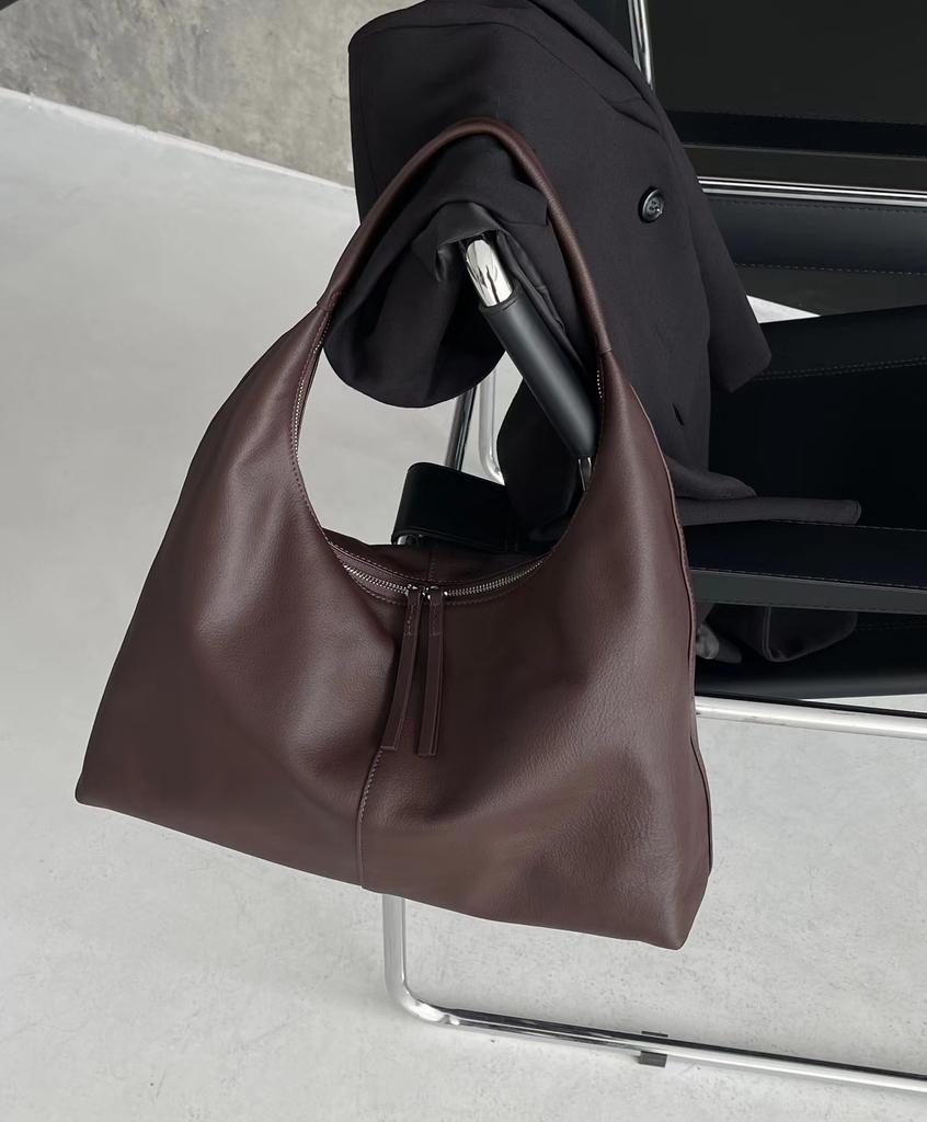 Simple 2025 Large-capacity Advanced Texture Niche Work Commute Large-capacity Leather Versatile Single Shoulder Underarm Bag Women