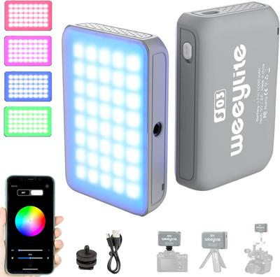 Weeylite Mini Fotograficzne RGB Kieszonkowe Oświetlenie Otoczenia Aplikacja na Smartfona Ekstrakcja Kolorów Lekkie i 60 CRI z dla Smartfona YouTube Transmisja na Żywo