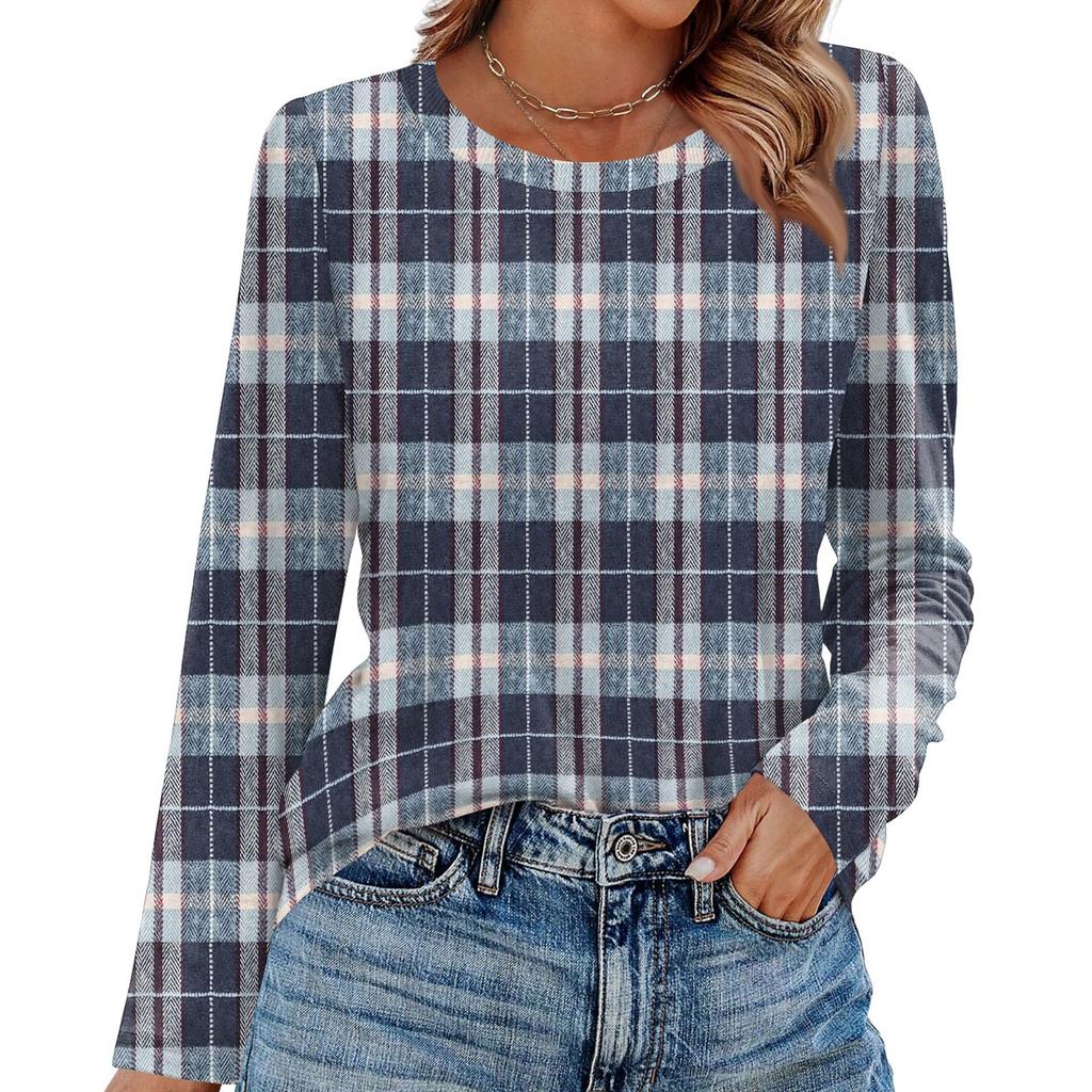 Košile s dlouhým rukávem pro ženy Roztomilý potisk Grafika Trička Halenky Běžné Velikosti Zásadní topy Pulovr