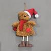 Christmas Tree Decorations Santa Hat Bear Christmas Ornament Fabric Doll Small Pendant For Home Party And Holiday