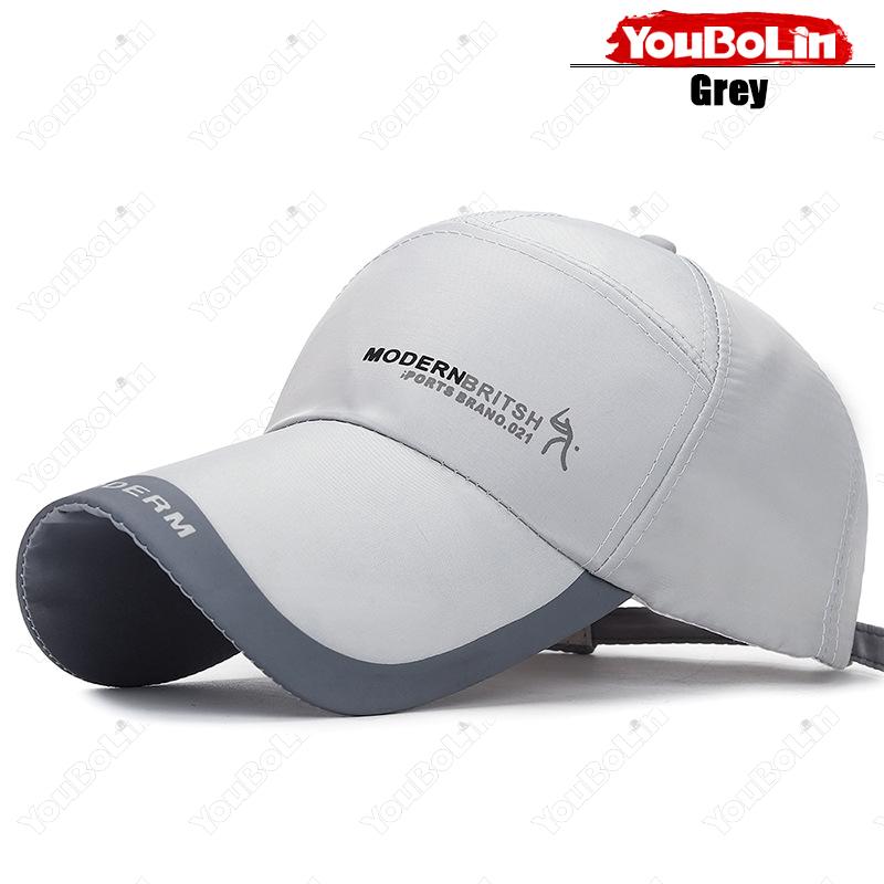Waterproof Baseball Cap Extended Brim Quick Dry Solid Color Hat for Walking Travel Outdoor