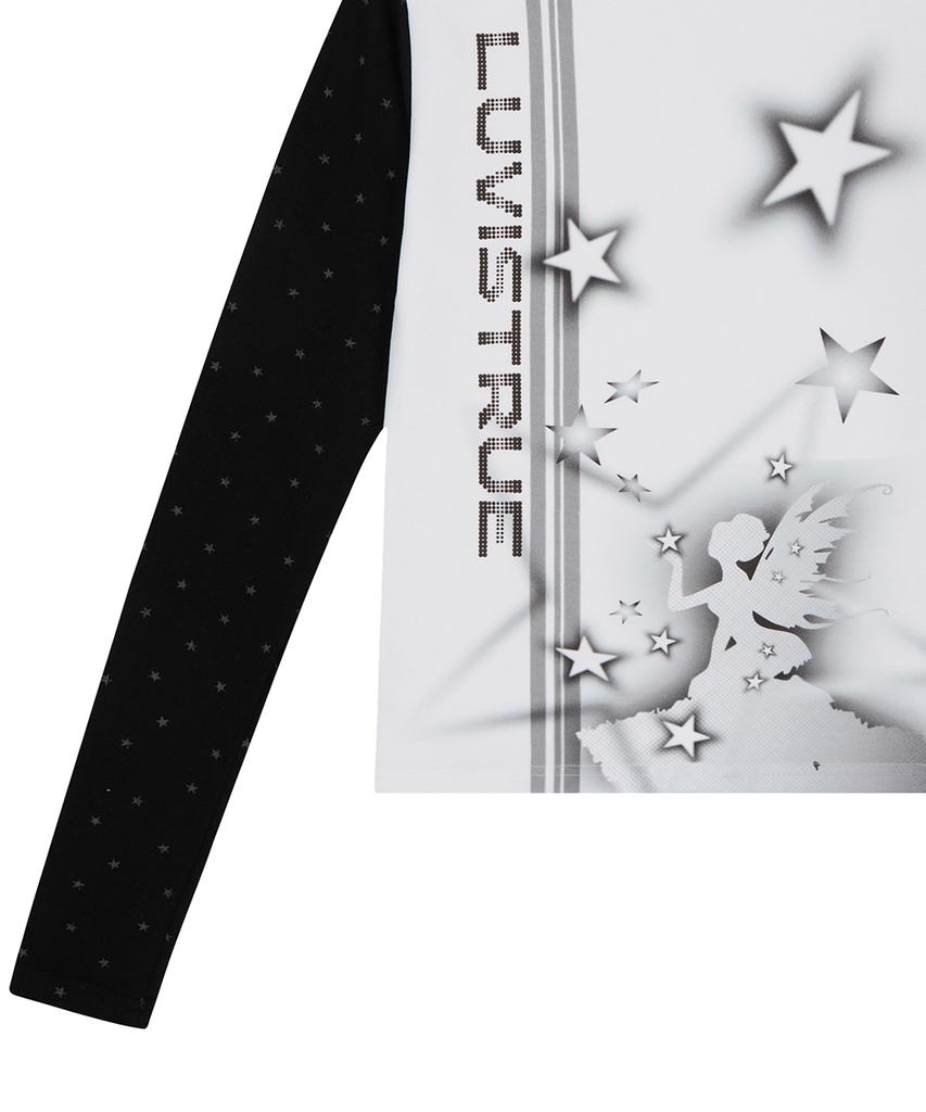 LUVISTRUE El Star Fairy One-Shoulder Tee(White)
