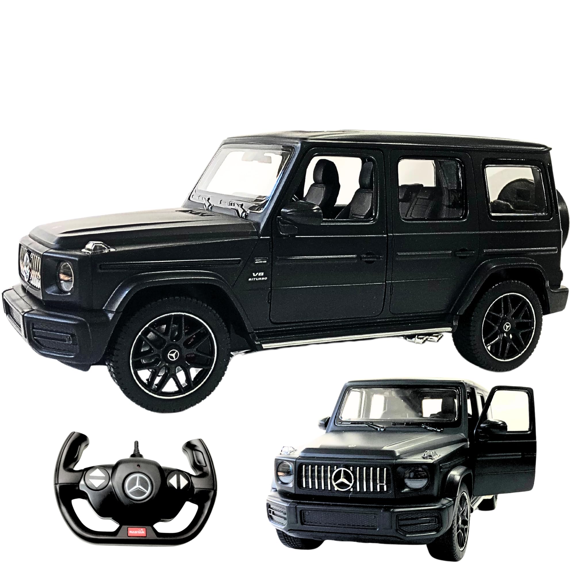 

G63 AMG RASTAR Лицензированная RC Масштабная Радиоуправляемая Игрушка Mercedes-Benz G-Class 1/14 Автомобиль, Черный, [Дети/Игрушки/Подарок] Автомобиль на День Рождения/Рождество, Mercedes-Benz