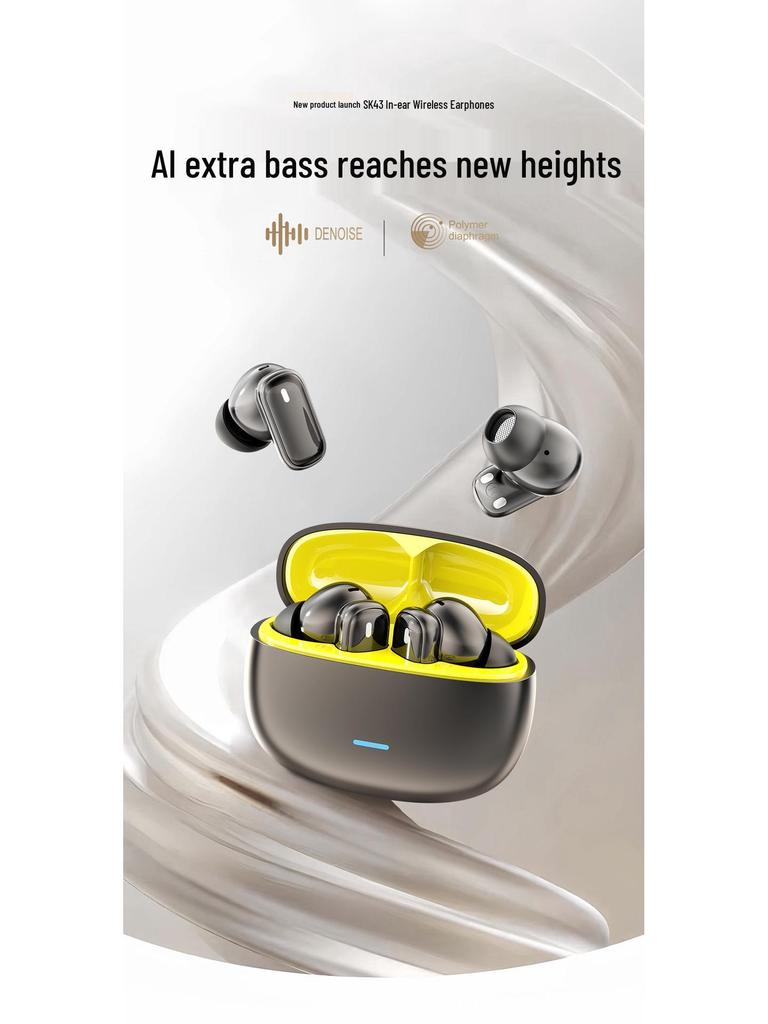 SK43 Wireless Bluetooth Earphones with Active Noise Cancellation, 2025 Model, High Quality, Hot Seller