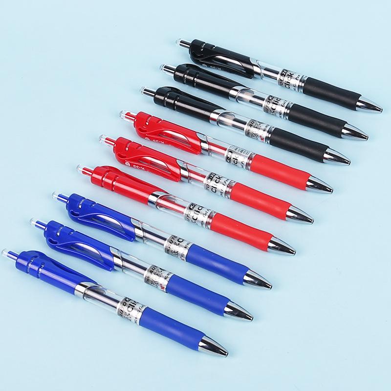 K35 Click Gel Pen 0.5mm Bullet Tip for Students and Office Use - Black, Red, Blue Signature & Note-taking Pen