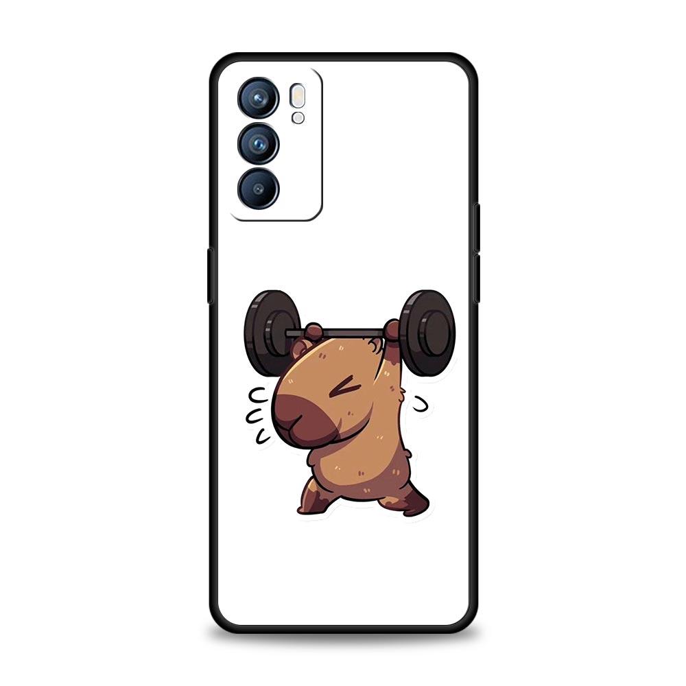 

Мультяшный Чехол с Капибарой для Oppo A54 A53 A52 A9 A15 A76 A74 A57 A31 Find X6 Pro X5 Reno8 Reno7 Reno6 Pro 5G Reno6 Pro 5G