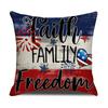 New American Independence Day Flag Line Pillow Cover Five-pointed Star-padded Letter Pillow Cover Backrest Cover