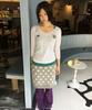 Mimdeowodeulobeu Jacquard Dot Midi Skirt