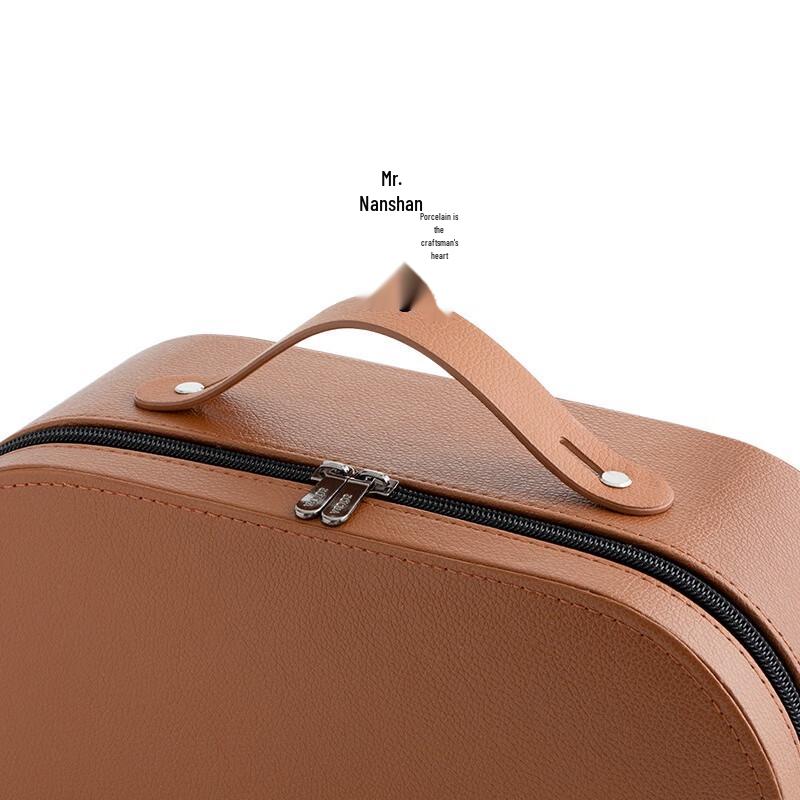 Portable Ceramic Travel Tea Set with Bamboo Tray