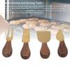Stainless Steel Cheese Tool Set with Wood Handle Cheese Cutter Cheese Fork Spreader for Cutting Serving Charcuterie Boards Accessories
