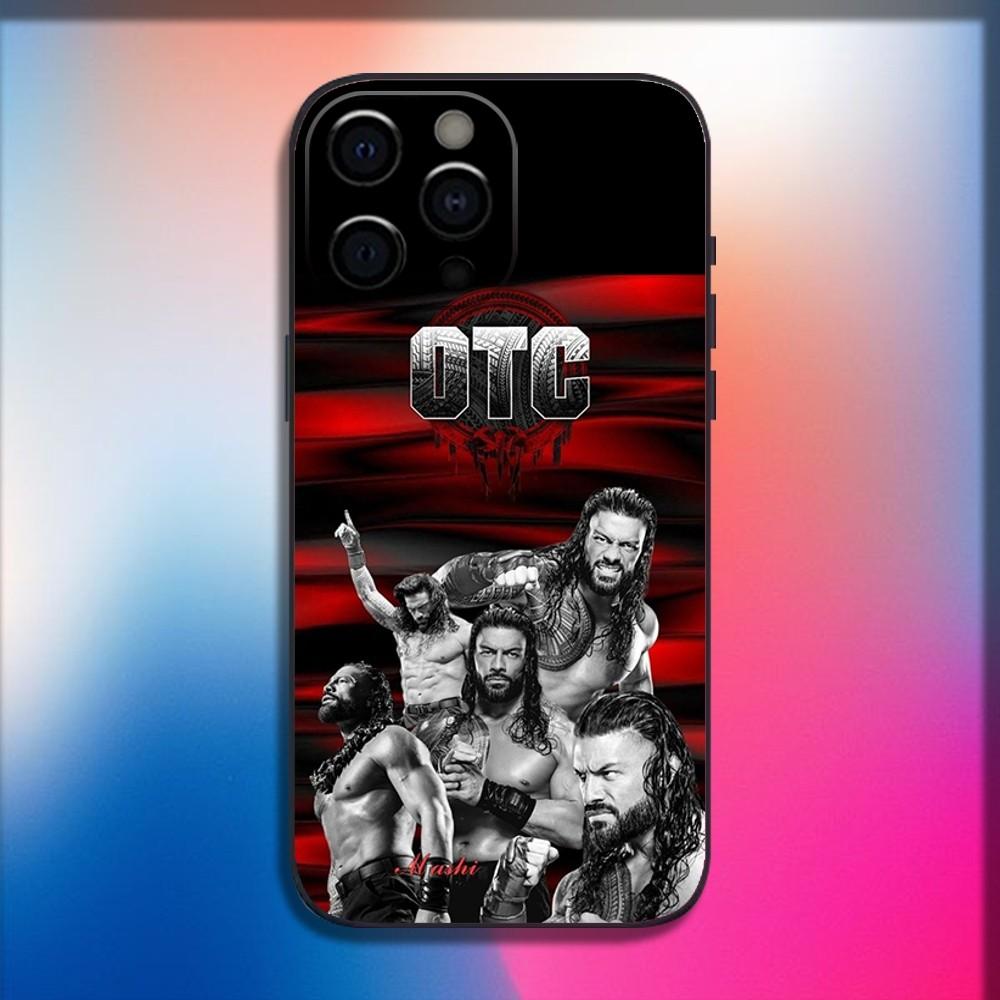R-Roman R-Reigns Wrestler Phone Case For iPhone 16,15,14,13,12,11,Pro,X,XS,Max,XR,Plus,Mini Soft Black Cover