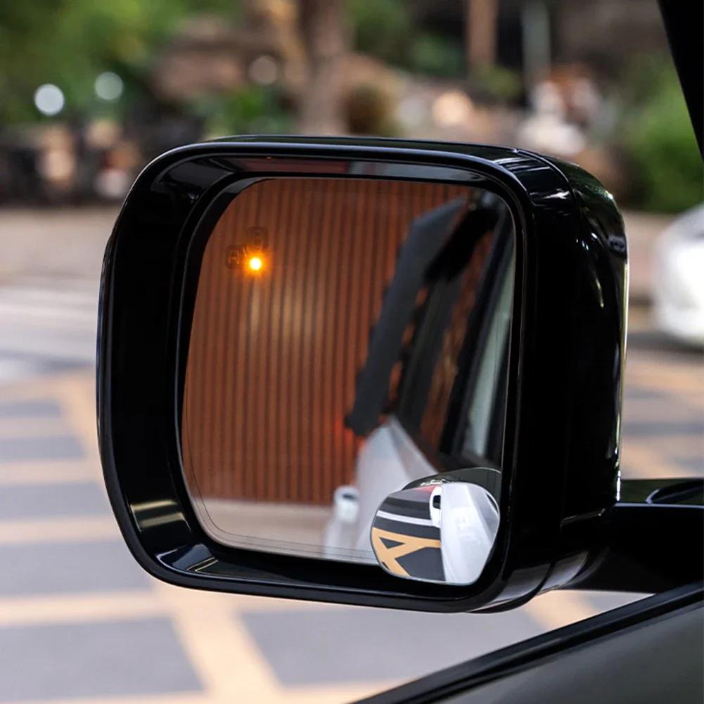 2Pcs Car Mirror HD Convex Mirror Blind Spot Auto Rearview Mirror 360 Degree Wide Angle Vehicle Parking Rimless Mirrors