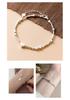 Korean Style S925 Sterling Silver Heart-Shaped Bracelet for Women - Niche Exquisite Aesthetic with Broken Silver Beads