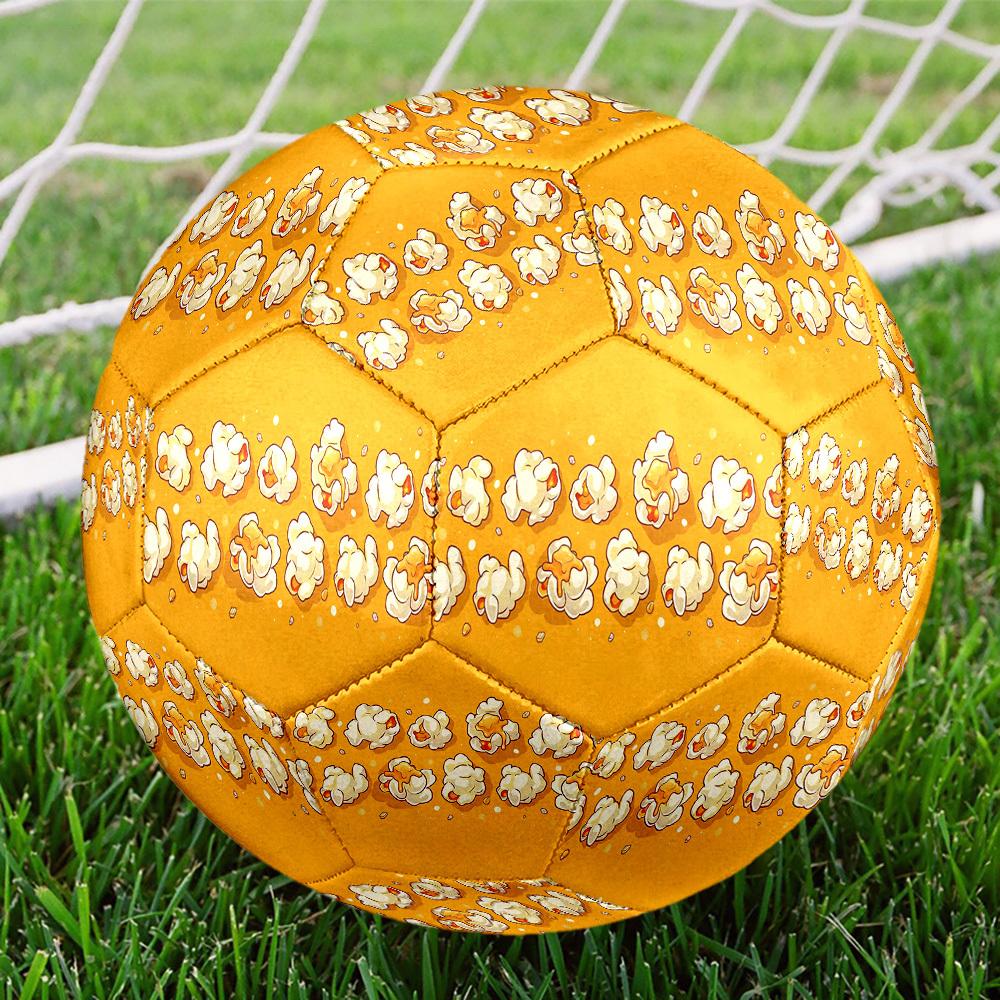 1pc Popcorn Party Theme Soccer Ball Football, Size 5, Lightweight PVC, Outdoor Training Soccer Ball,Gift J61418