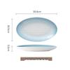 12-inch White Ceramic Oval Fish Plate