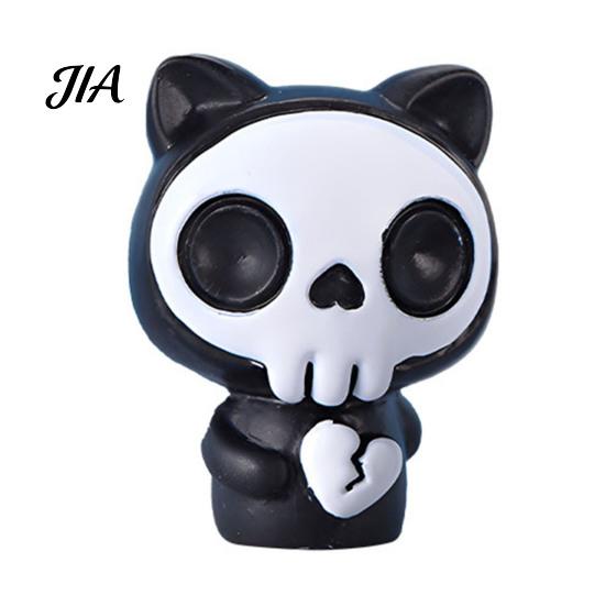 Halloween Miniature for DIY Landscaping Ornament, Skeleton Tombstone Miniature, Cute Mini Grim Reaper Bat Decor Haunted House Displays Figurine