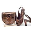 Rhinestone Peep-toe Heels & Bag Set for New Year's Eve