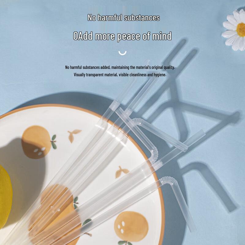Disposable Bendable Food-Grade Plastic Straws