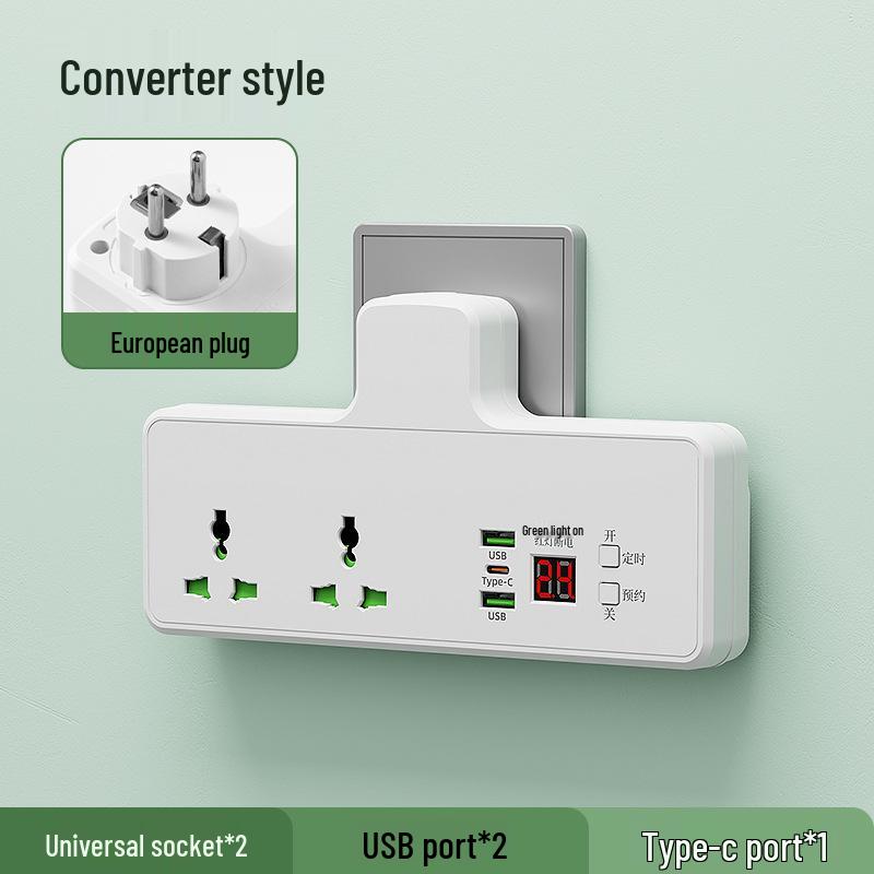 International Smart Timer Socket with Overcharge Protection (Hong Kong, Israel, South Korea, Russia, Europe, Australia Compatible).