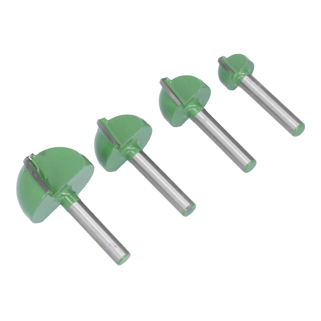 4Pcs Cove Box Router Bit Round Nose 2 Flute Tungsten Steel CNC Woodworking Cutter Tools