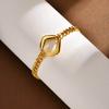 Ladies Fashion Items, Stainless Steel Cube Bracelet, 18K Gold Plated Jewelry Br-2626