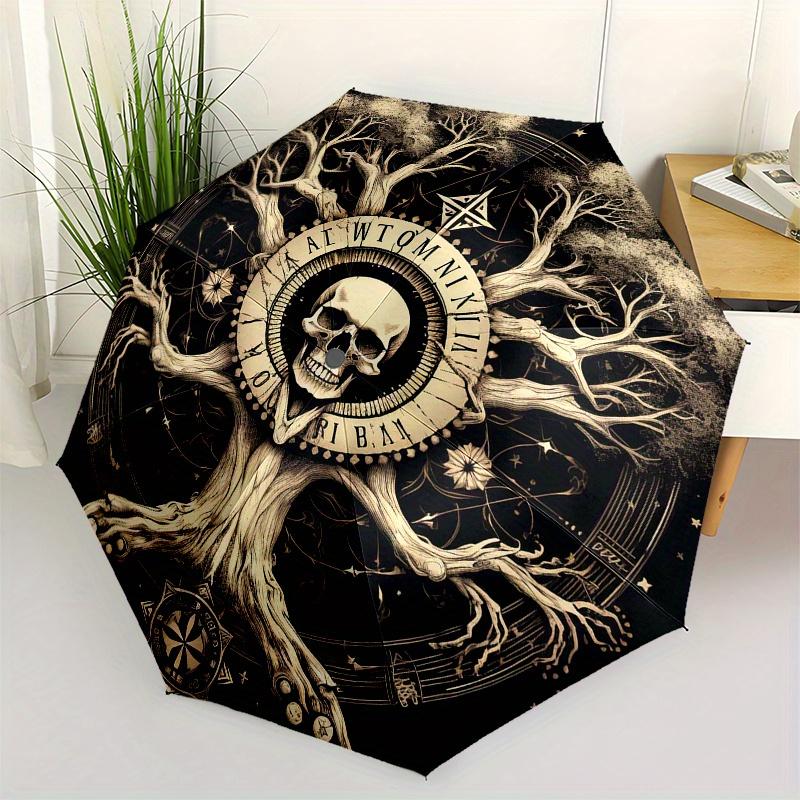 Tree of Life Skull Tattoo Design Sticker Decal Umbrella, Christmas Gift Y118