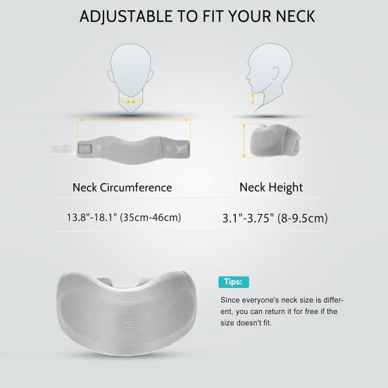 Neck Brace for Pain Relief Breathable Cervical Collar Posture Correction Anti-Snoring Neck Support for Office Workers Comfortable Sleep